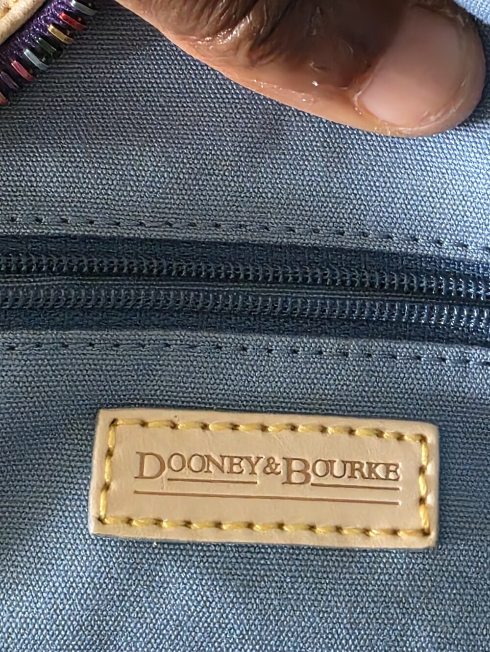 VTG 2000's Dooney & Bourke Rainbow DB Monogram Dome Satchel Shoulder Bag Y2k - Picture 10 of 14